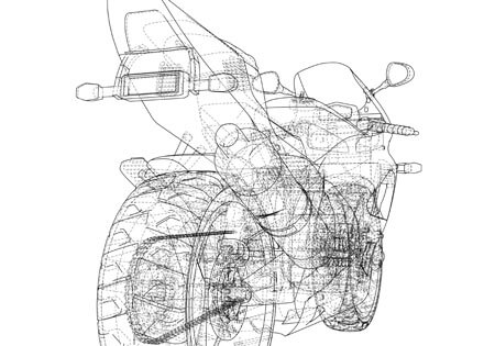 スタイリッシュなバイクのイラスト